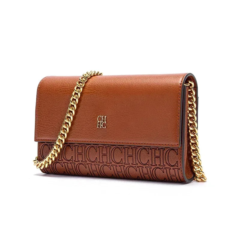 CH Crossbody Bag For Women Luxury Designer Handbag Fashion Embossed Leather Shoulder Bag Elegant Chain Clutch Bag For Daily Use Good Vibrations