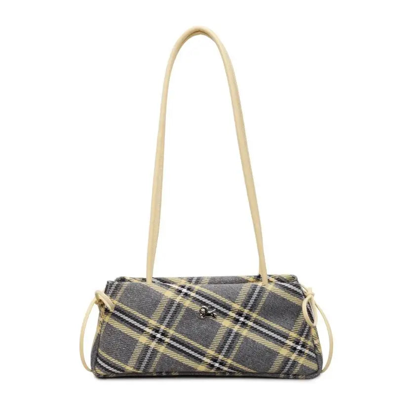 Striped Shoulder Bag for Women with Spacious Interior Lightweight Tote  for Commuting and Shopping Good Vibrations