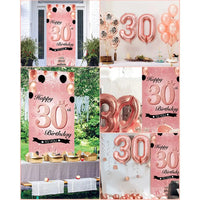 30th 40th 50th Birthday Decorations Women 30th Birthday Balloon Rose Gold Happy Birthday Banner 40th Happy Birthday Balloon Good Vibrations
