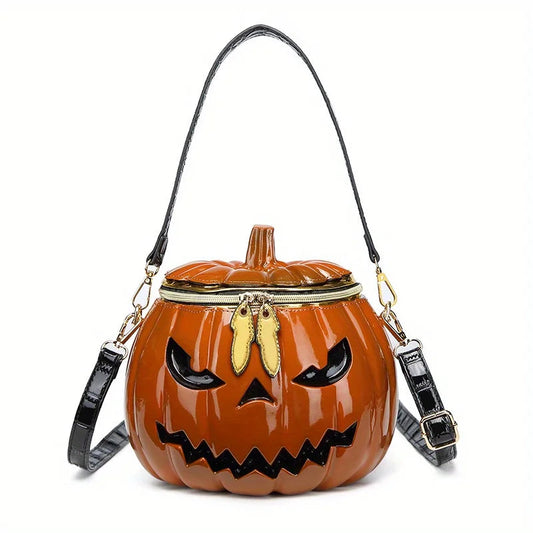 Pumpkin Purse, Novelty Purses for Women FunnyHalloween Purses and Handbags Pumpkin Crossbody Bag Good Vibrations