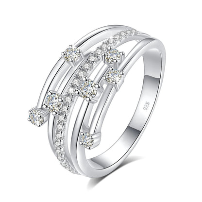 Szjinao Brand Trendy  Moissanite Ring Eternity Wedding Band Solid 925 Silver Rings For Women Jewelry Engagement Gift Dropship Good Vibrations