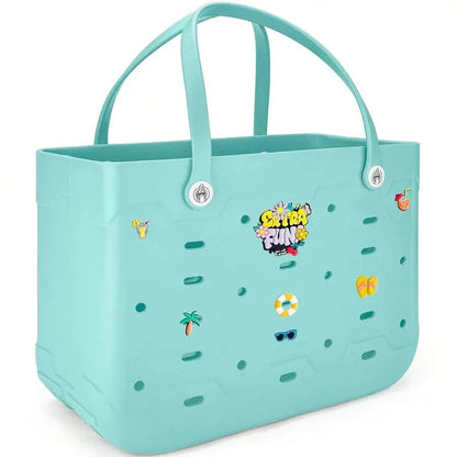L/M/S multifunctional EVA tote bag, suitable for beach, swimming pool, gym and other occasions, suitable for both men and women Good Vibrations