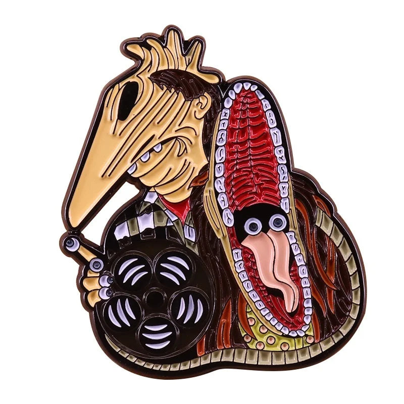 Halloween Accessories Horror Series Enamel Pin Men Women Lapel Pins for Backpack Iron Badges Brooch for Clothes Holiday Gifts Good Vibrations