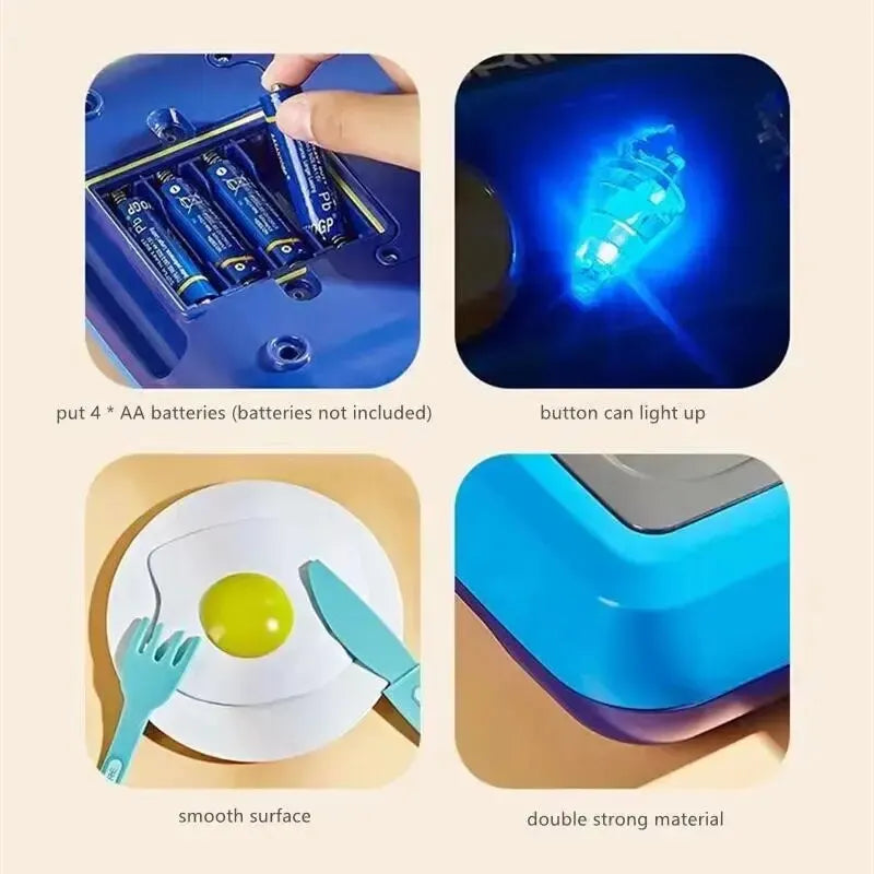 DIY Kitchen Cooking toy Set with 20pcs Multi-functional Induction Children's Play House Food Toys for Parent-child fuuny Gifts Good Vibrations