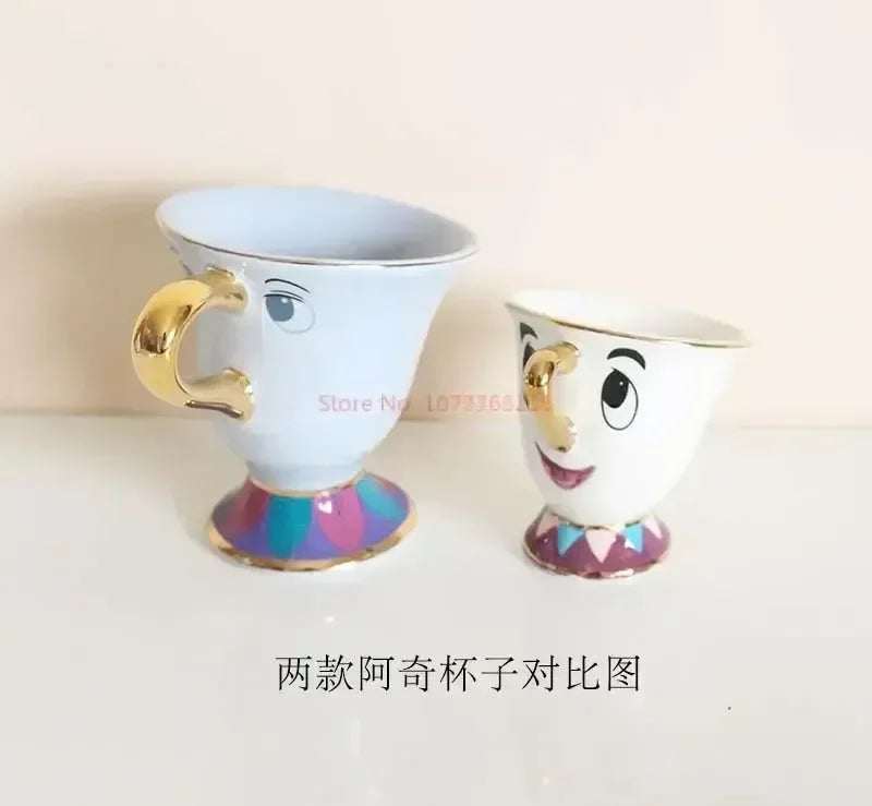 Disney Teapot Cute Cartoon Beauty And The Beast Coffee Pots Mug Mrs Potts Chip Cup Tea Cup Pots One Tea Set Droshipping Desk Gif Good Vibrations Adult Super Store
