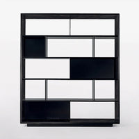 Bookrack Home Study Room Black Wooden Bookshelf Book Shelf Luxury Modern Office Simple Bookcases Good Vibrations