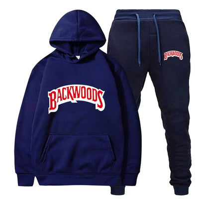 Winter Hoodie Sets Men Fashion Fleece Red Hoodies Black Brand Pants Casual Jogger Suit Tracksuit Sweatshirt Woman Pullover Good Vibrations