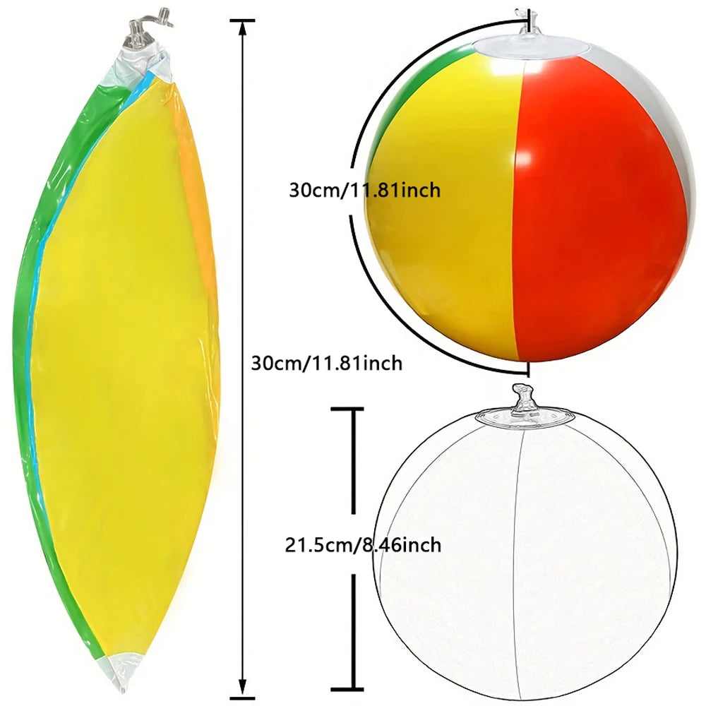 3 Pcs Inflatable Beach Ball Colorful Balloons Swimming Pool Party Water Game Beach Sports Ball Fun Toys for Kids Good Vibrations