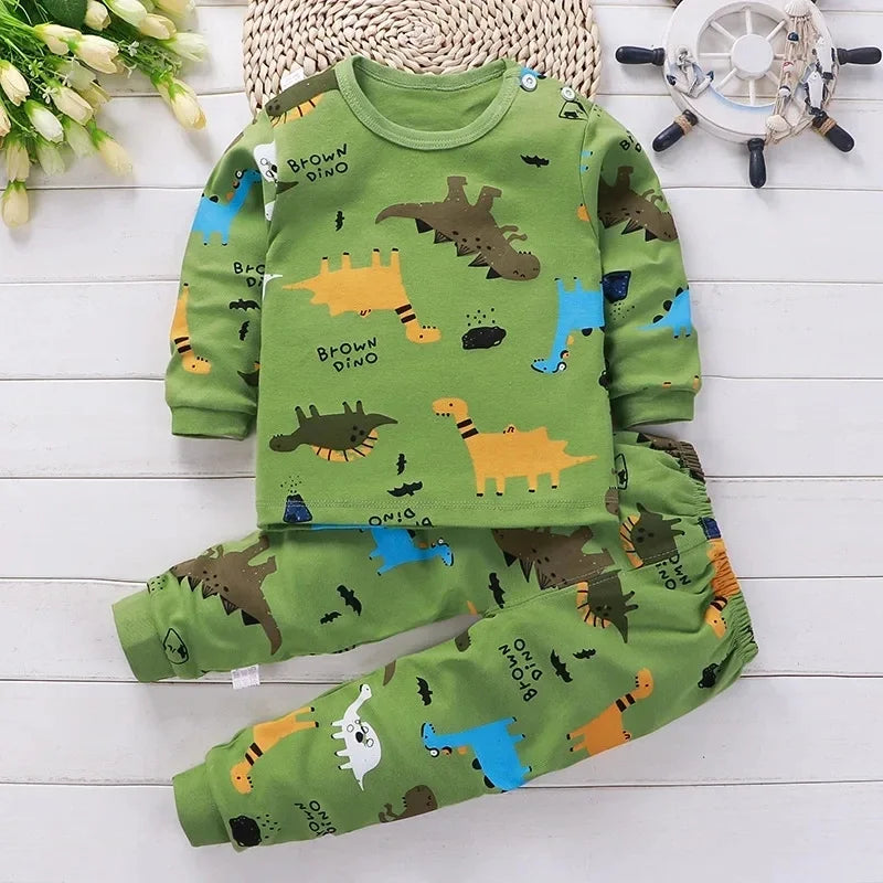 Kids Clothes Children Sets Children's Clothing Boys Girls CottonAutumn winter Clothing Pants Sleepwear Underwear Christmas Gift Good Vibrations