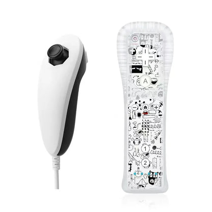 1 Set/2 Set Remote Controller with Nunchuck Controller for Wii Games Control for Wii Console Wireless Gamepad with Motion Plus Good Vibrations