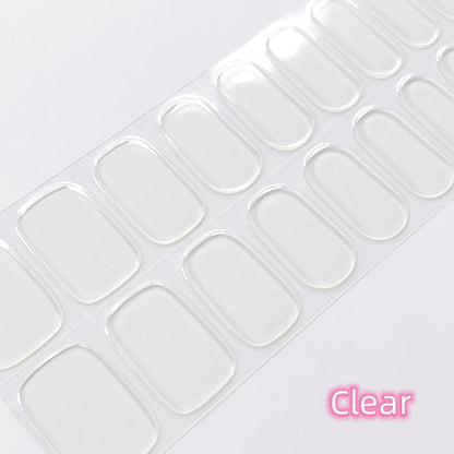 UV Semi-Cured Gel Nail Wraps Stickers Strips French Long Lasting Full Cover LED Gel Semi Cured Nail Sliders For Nail Extension & Good Vibrations