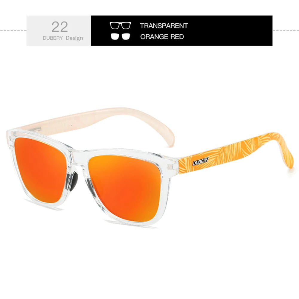 DUBERY Full Rim Polarized Sunglasses For Men And Women 28 Colors Model 550 Good Vibrations