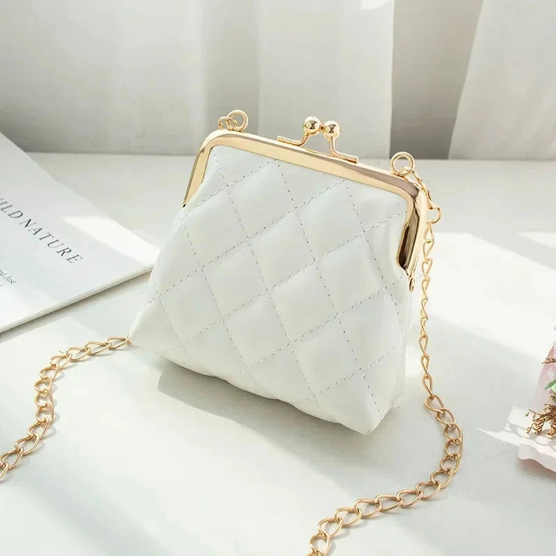 PU Leather Shoulder Bag Sweet Lipstick Makeup Organizer Bag Mini Coin Purse Handbags for Girls Small Crossbody Bag for Women Good Vibrations