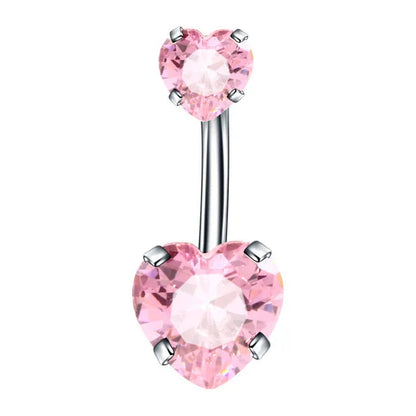 Dainsty Dangled Belly Button Rings Surgical Steel 14G Bar Navel Piercing Ring Crystal CZ Bee Flower Heart Belly Ring Ear Jewelry Good Vibrations Adult Super Store