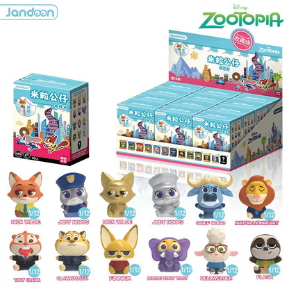 JANDOOM Disney Toy Story Zootopia Stitch Pooh Bear Mickey Mouse Action Figure Blind box Rice Grain Doll Anime Model Toys Gifts Good Vibrations