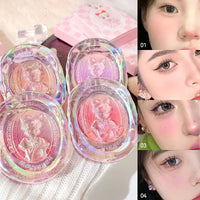 Kakashow Gradient Blush - Dual-Color with Subtle Shimmer and Matte Finish,Lasting Natural Peachy Glow for a Youthful Look Good Vibrations