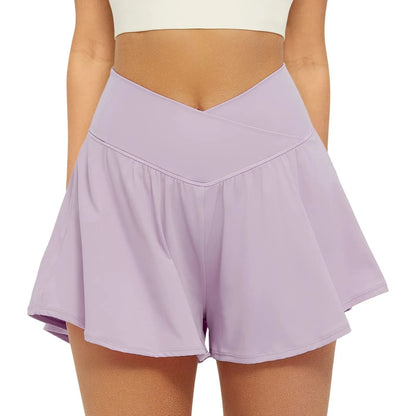 2025 Golf Skirt Women High Waist V Summer Running Outdoors Tennis Sport pants Pockets Fitness Casual short academia feminina Good Vibrations