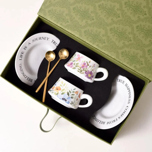 Coffee Cup Set Gift Box Packaging Opening Event Anniversary Company Gift Souvenir Water Cup Set Good Vibrations