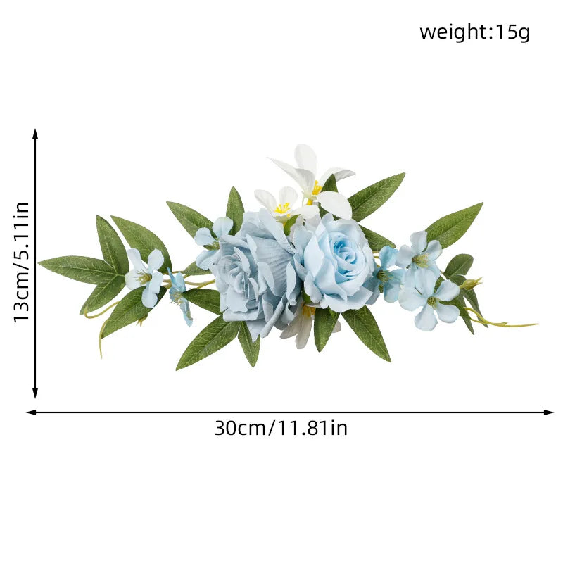 Yannew 3pcs Rustic Artificial Rose Flower Cake Toppers Birthday Country Wedding Cake Decoration Table Centerpieces Arrangement Good Vibrations