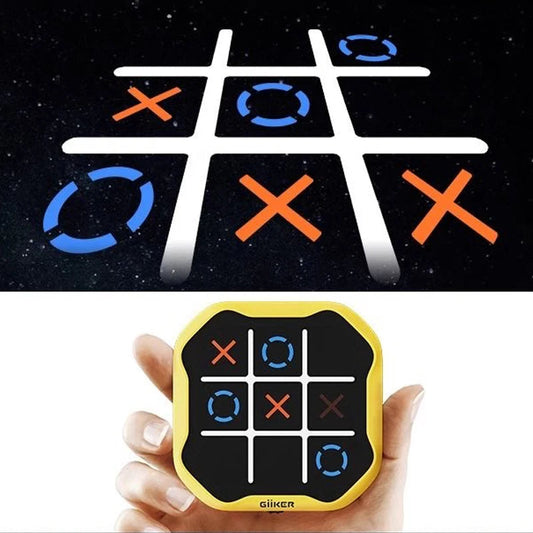 Portable Tic Tac Toe Game Console Toys Handheld Electronic Puzzle Chessboard  Memory Training & Montessori Travel Toy Xmas Gifts Good Vibrations