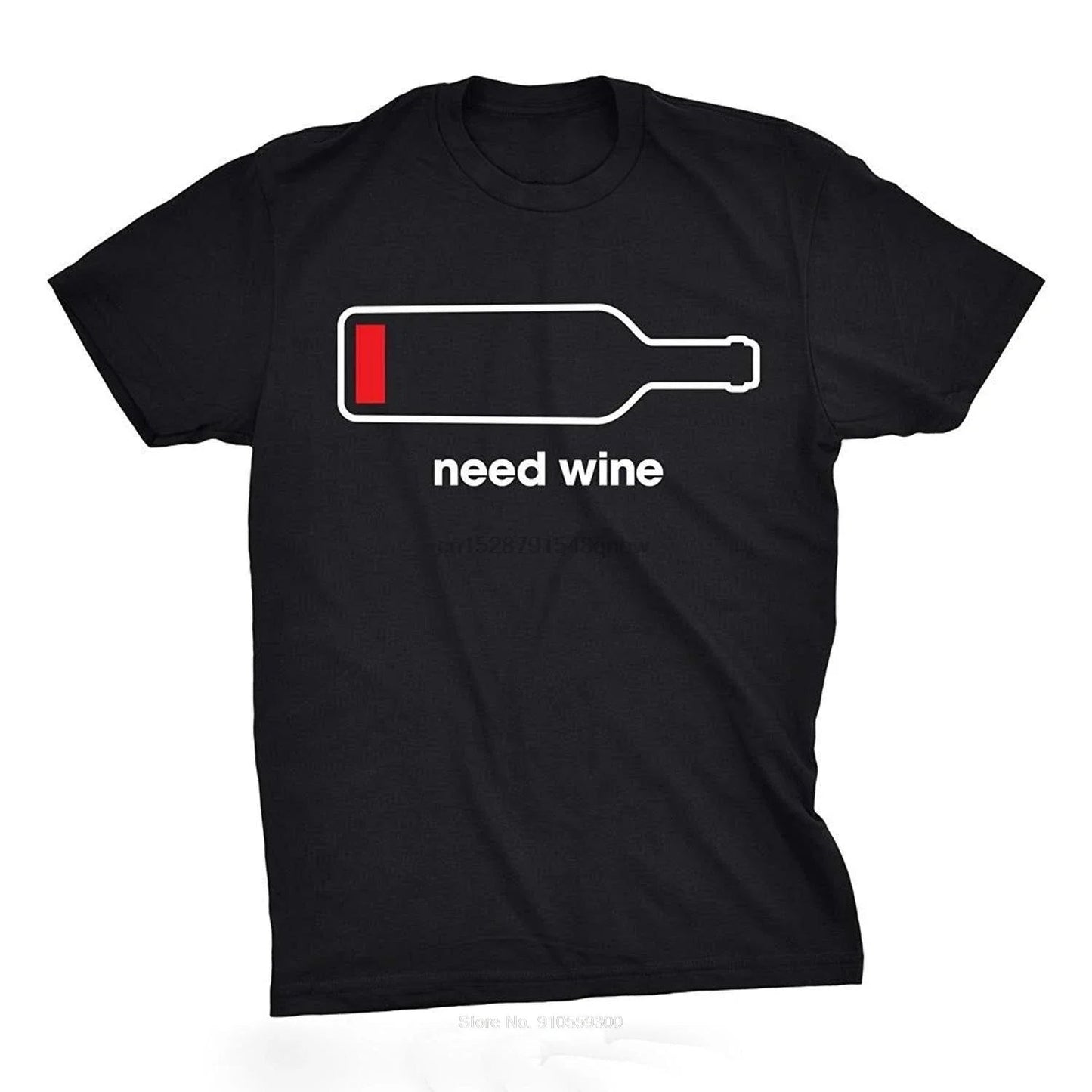 Tshirts Womens Need Wine Tshirt Funny Drinking Phone Battery Tee forT-shirt Short Sleeve Womens Good Vibrations