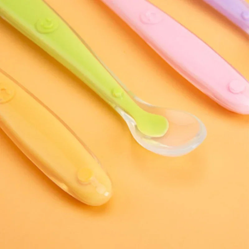 Baby Silicone Soft Spoon Gadgets Feedin Bebe  Baby Items  Baby Food Tiny Spoon Good Vibrations