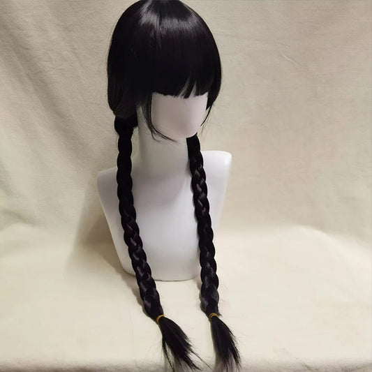 Girls Princess Cosplay Wigs Birthday Gift Wednesday Barbi Little Mermaid Hair Braid Wigs Kids Halloween Party Accessorie Good Vibrations