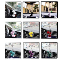 Fashion Diamond Car Accessorie Bling Hairball Pendant Auto Rearview Mirror Pendant Birthday Gift Auto Decoraction Ornaments Good Vibrations