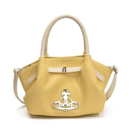 Classic Designer Paris Fashion Tote Messenger Purse Shopper Bag Elegant Leather Solid Color Commuter Good Vibrations