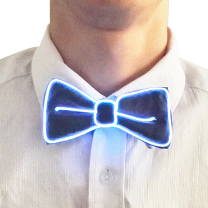 Flashing Neon Light LED Tie Halloween Christmas Dance Supplies Wedding Performance Decoration Luminous EL Wire Necktie Good Vibrations