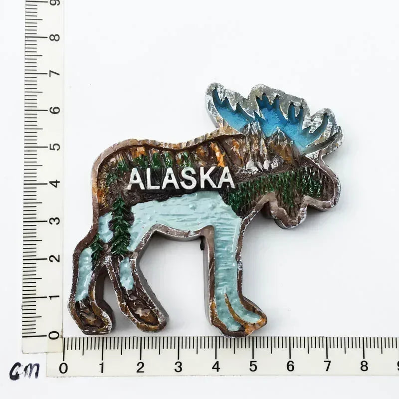 USA Alaska Bear Kawaii Fridge Magnets Tourism Souvenir British Canada Bear Refrigerator Magnetic Stickers Cute Magnet Decor Gift Good Vibrations