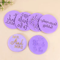 Bride To Be Mr Mrs Wedding Cookie Cutter Stamp Love Biscuit Embossed Mould Bridal Shower Party DIY Fondant Cake Decorating Tools Good Vibrations