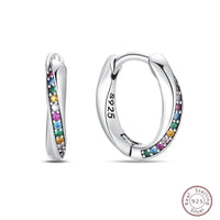 Hot 925 Sterling Silver Earrings Charm Simple Shiny Zircon Wedding Women Jewelry Gift Good Vibrations