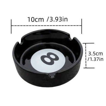Unique Black Eight Ceramic Ashtray Perfect For Billiard Rooms Home Bars Parties Ideal Gift & Creative Birthday Presents Good Vibrations Adult Super Store