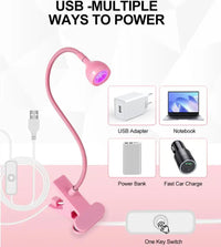 LED Nail Lamps 3W Flexible Gooseneck Lamp Quicky Dry Nail Manicure Dryer Gel Polish Curing Light for Gel Nails Good Vibrations