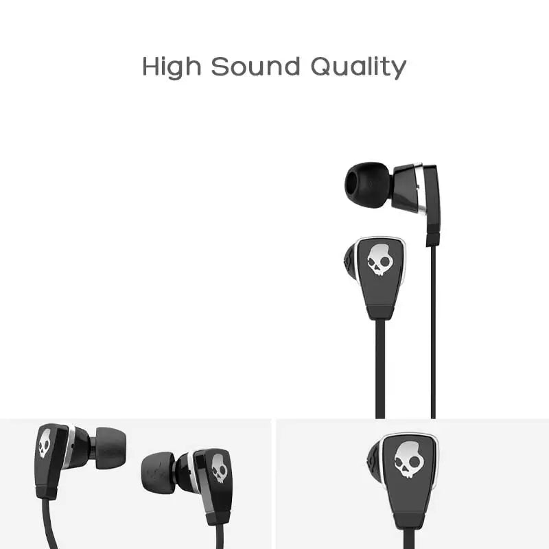 Original New Skullcandy Merge Wired Earphone High Sound Quality Wired In-Ear Earphone with 3.5mm Audio Jack, Black Color. Good Vibrations