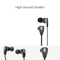 Original New Skullcandy Merge Wired Earphone High Sound Quality Wired In-Ear Earphone with 3.5mm Audio Jack, Black Color. Good Vibrations