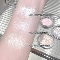 LEEINTO color-glowing high-gloss powder pearlescent powder brightens up the make-up eye shadow disc Good Vibrations