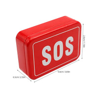 Survival Box Outdoor Tool Equipment Kit Red Compact Lightweight Emergency Gear for Camping Hiking Adventure Sos Outdoor Survival Good Vibrations