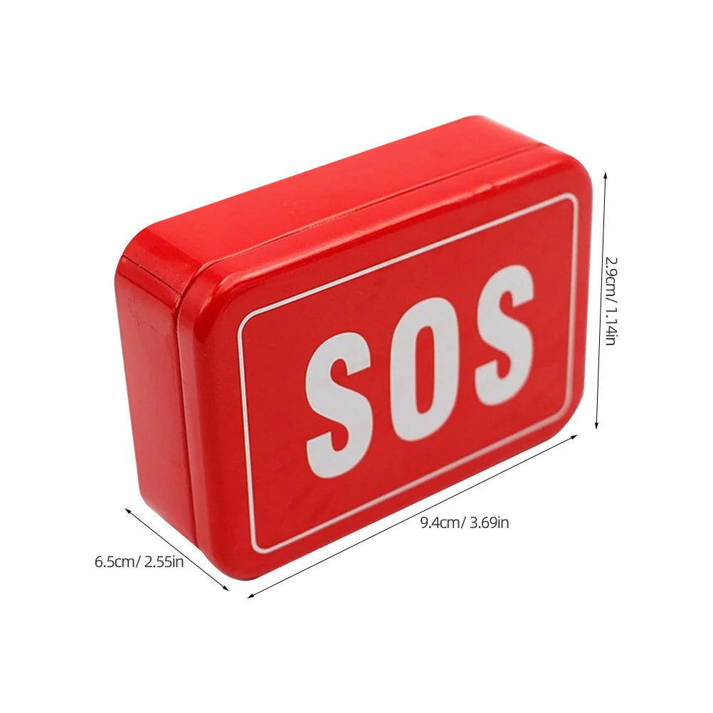 Survival Box Outdoor Tool Equipment Kit Red Compact Lightweight Emergency Gear for Camping Hiking Adventure Sos Outdoor Survival Good Vibrations