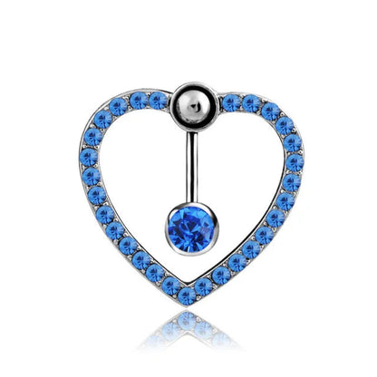 Dainsty Dangled Belly Button Rings Surgical Steel 14G Bar Navel Piercing Ring Crystal CZ Bee Flower Heart Belly Ring Ear Jewelry Good Vibrations Adult Super Store