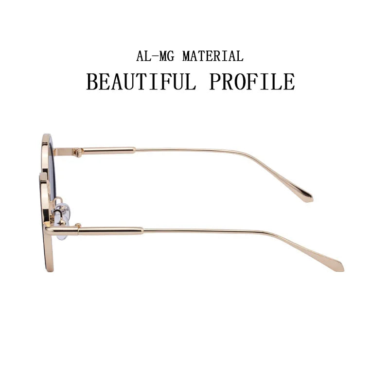 2025 Steampunk Sunglasses For Men Fashion Round Punk Sunglasses Vacation Oculos Outdoor Glasses Vintage Designer Trending Lentes Good Vibrations