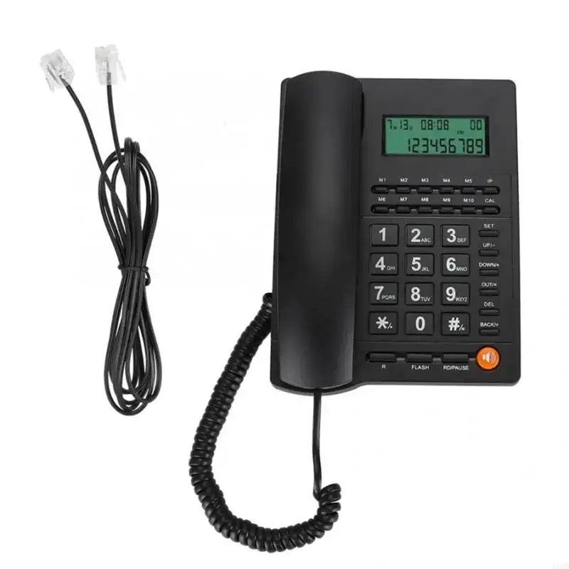 Corded Landline Phone Big Button Landline Phones with Caller Identification Fixed Telephone for Office Hotel Receptioni Good Vibrations