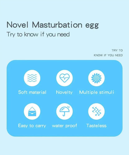 Soft material, novelty, multiple stimuli, easy to carry, waterproof, tasteless male masturbation egg.