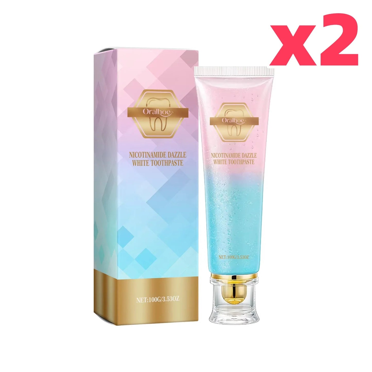 Niacinamide Whitening Toothpaste Dental Stains Removing Prevent Bad Breath Oral Cleaning Refreshing Reduces Plaque Toothpaste Good Vibrations