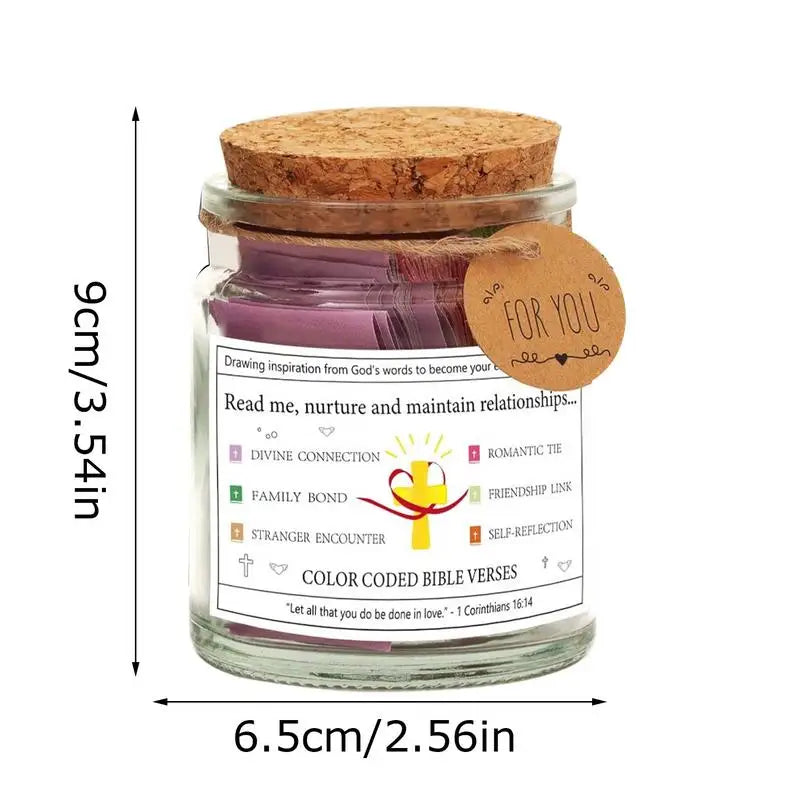 Bible Verses In A Jar Prayer Cards Scripture Jar Color Coded Bible Verses In A Jar Christian Religious Bible Jar Prayer Jar Hope Good Vibrations Adult Super Store