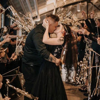 24-150Pcs Lighted Wedding Wands LED Tinsel Wedding Wands Light up Wedding Streamers for Wedding Send off Exits Party Favors Good Vibrations