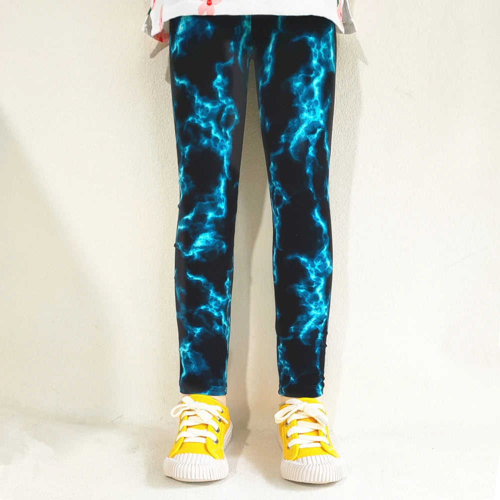 Girls' Leggings Fashion Cartoon Tight Pants Spring and Autumn Baby Girls Slim Fit Flower Leggings Summer Children's Pants Good Vibrations