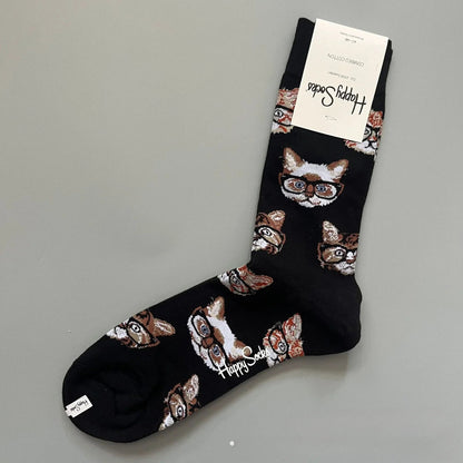 Cotton Happy Socks Men's Classic Crew Sock Shoe Size 10 - 13 Soft Good Vibrations