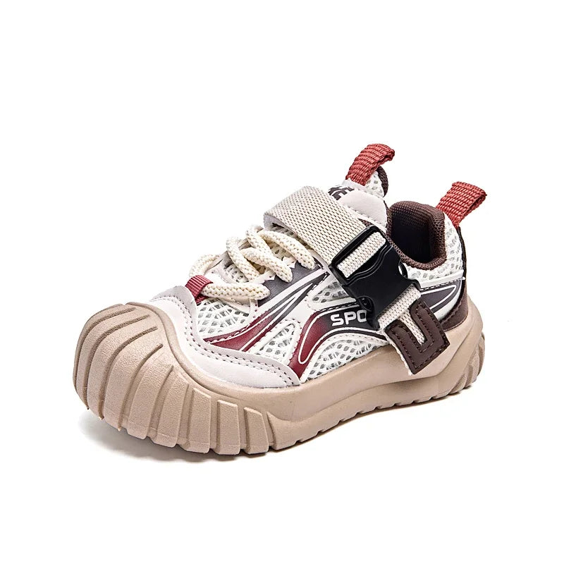 2025 New Fashion Boys Girls Tennis Shoes Toes Capped Comfortable Kids Sneakers Mesh Breathable Children Sports Shoes Trendy Good Vibrations